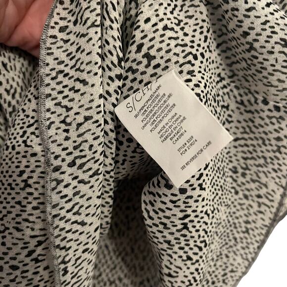 CAbi Black and White Flutter Spaghetti Strap Tank #5359 S - Picture 7 of 8